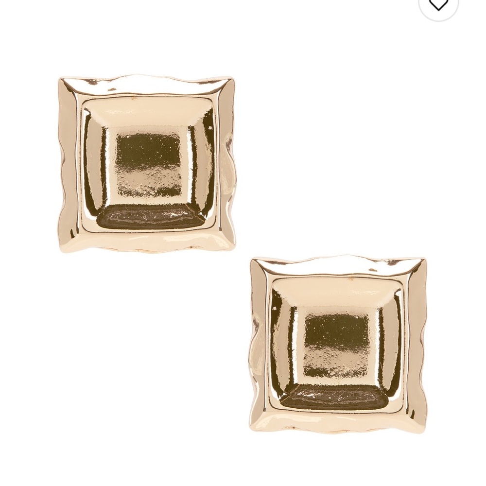 REVOLVE Gold Square Frame Stud Earrings